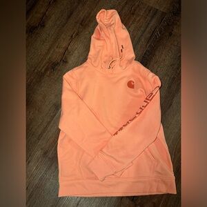 Carhartt Women's Relaxed Fit Midweight Logo Sleeve Graphic Sweatshirt Size Large